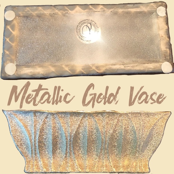 Metallic Copper Gold Decorative Planter Bowl NWOT - Picture 6 of 8